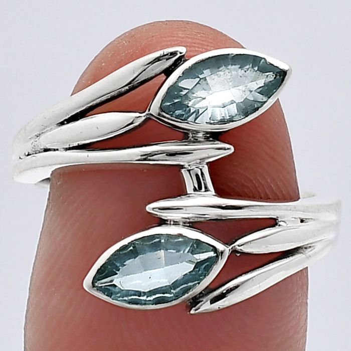 Sky Blue Topaz Ring size-9 SDR241493 R-1023, 4x8 mm