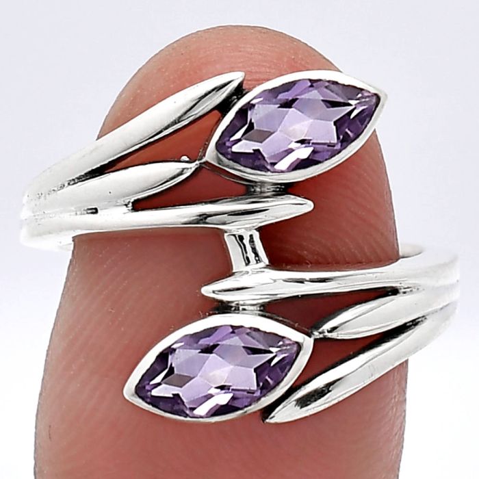 Amethyst Ring size-8 SDR241500 R-1023, 4x8 mm