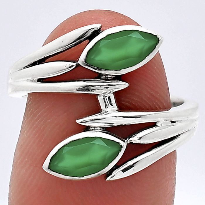 Green Onyx Ring size-7 SDR241539 R-1023, 4x8 mm