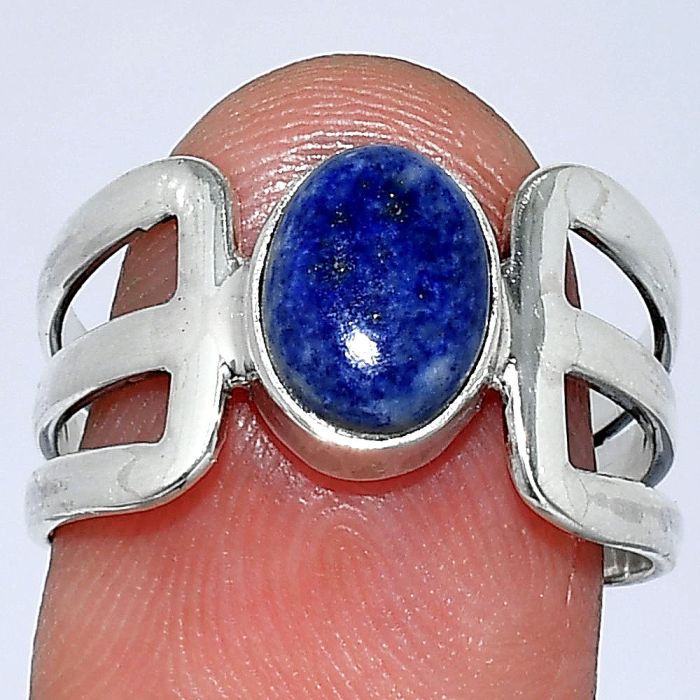 Lapis Lazuli Ring size-8.5 SDR241559 R-1162, 7x9 mm