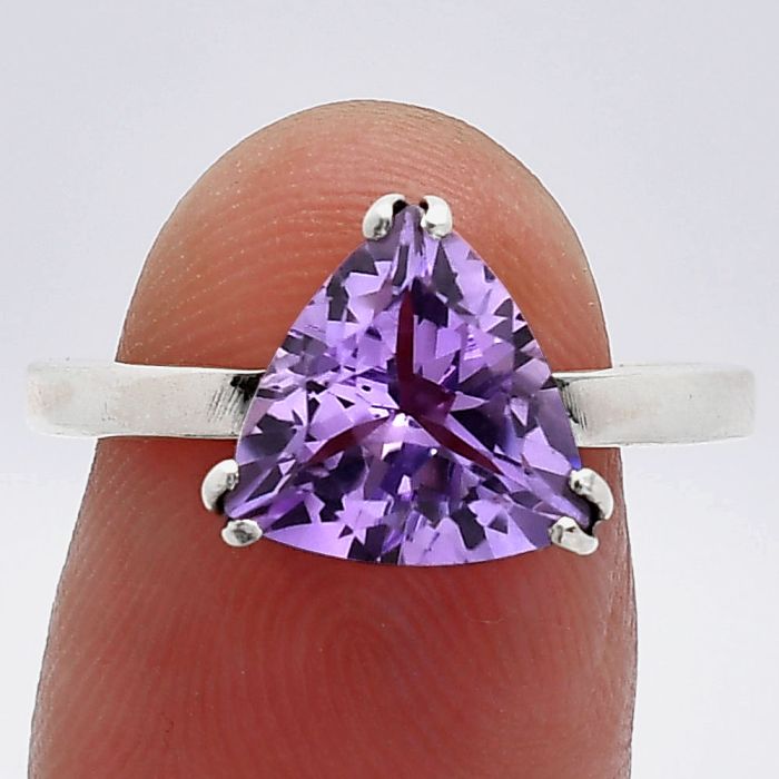 Amethyst Ring size-8.5 SDR241562 R-1020, 10x10 mm