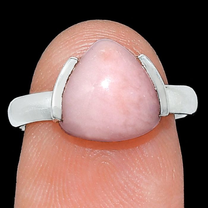 Pink Opal Ring size-7.5 SDR241622 R-1173, 10x10 mm