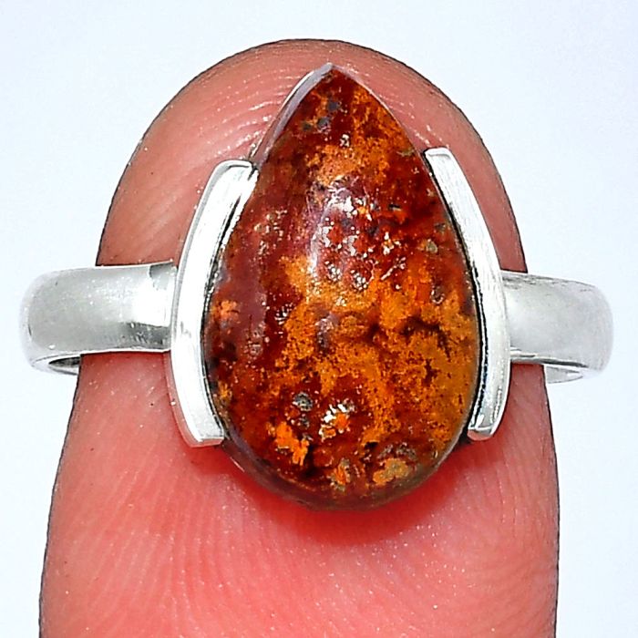 Rare Cady Mountain Agate Ring size-8 SDR241638 R-1173, 9x15 mm