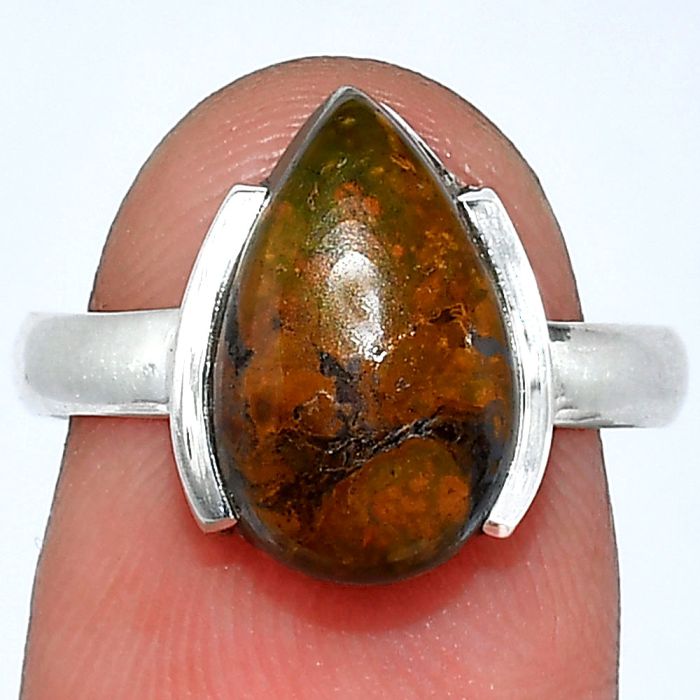 Rare Cady Mountain Agate Ring size-7 SDR241640 R-1173, 9x14 mm