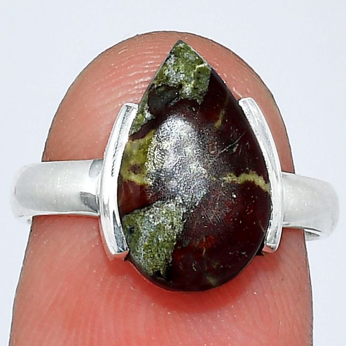 Dragon Blood Stone Ring size-6 SDR241641 R-1173, 8x14 mm