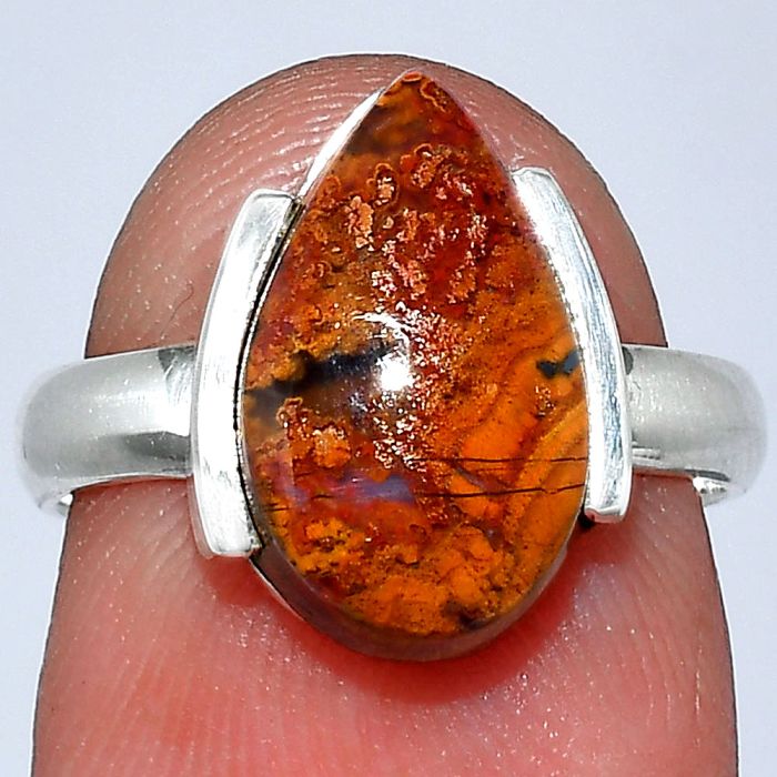 Rare Cady Mountain Agate Ring size-6 SDR241661 R-1173, 8x14 mm