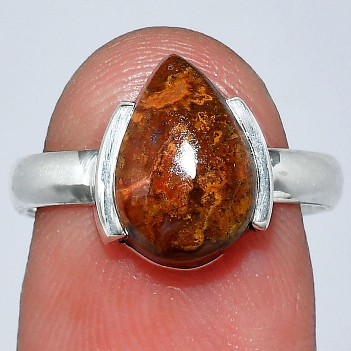 Rare Cady Mountain Agate Ring size-7 SDR241662 R-1173, 8x12 mm