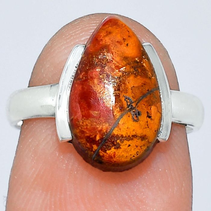 Rare Cady Mountain Agate Ring size-6 SDR241668 R-1173, 9x14 mm