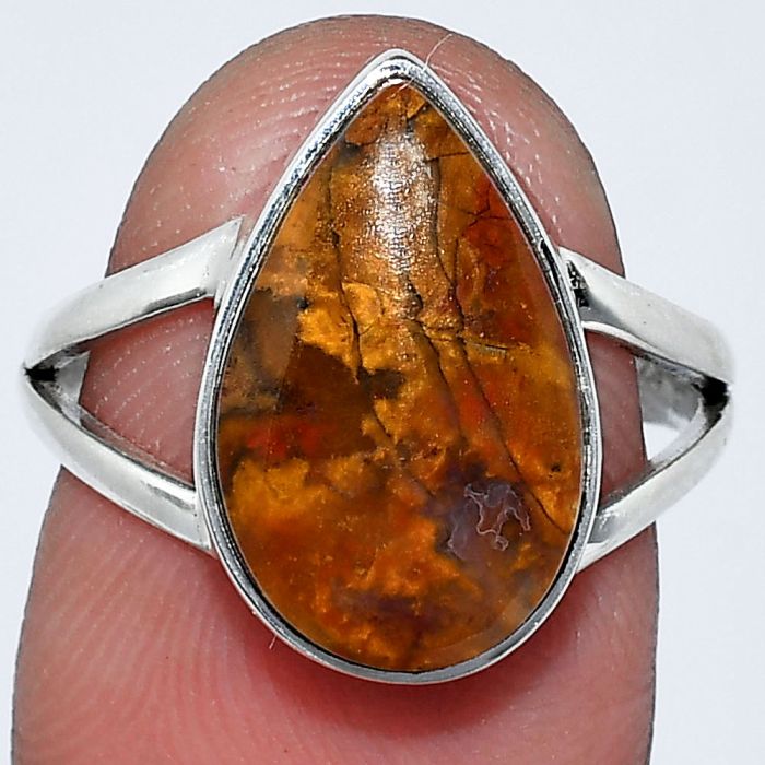 Rare Cady Mountain Agate Ring size-7.5 SDR241708 R-1002, 10x16 mm