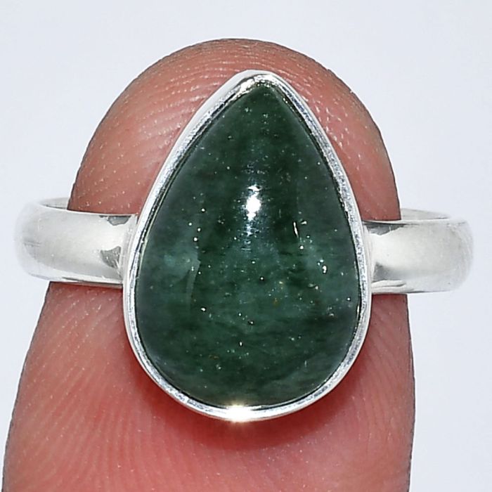 Green Aventurine Ring size-7 SDR241716 R-1001, 9x14 mm