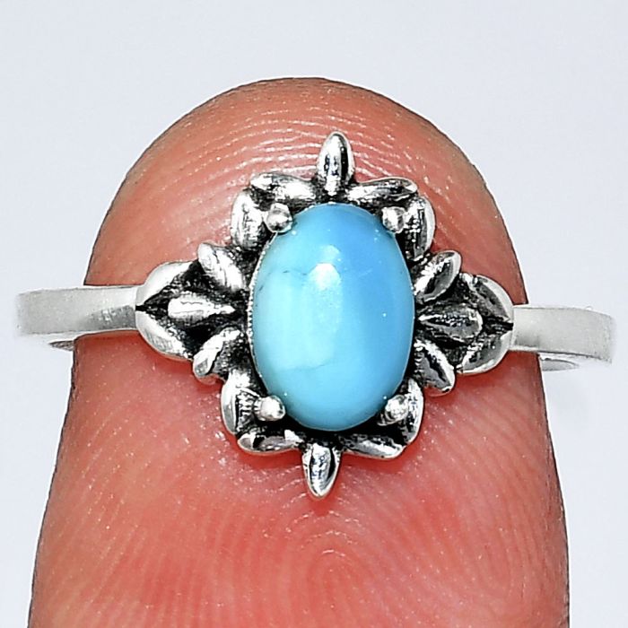 Natural Rare Turquoise Nevada Aztec Mt Ring size-7 SDR241733 R-1721, 7x5 mm