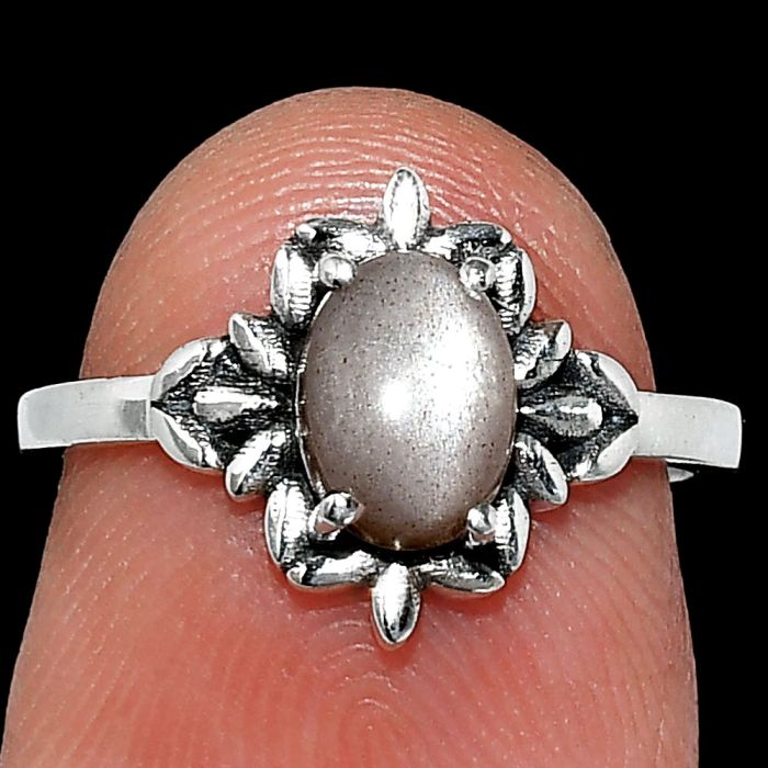 Sunstone Ring size-5 SDR241782 R-1721, 7x5 mm