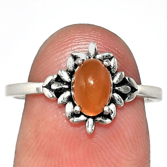 Carnelian Ring size-8 SDR241802 R-1721, 7x5 mm