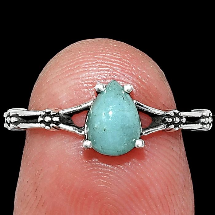 Paraiba Amazonite Ring size-6 SDR241883 R-1720, 7x5 mm