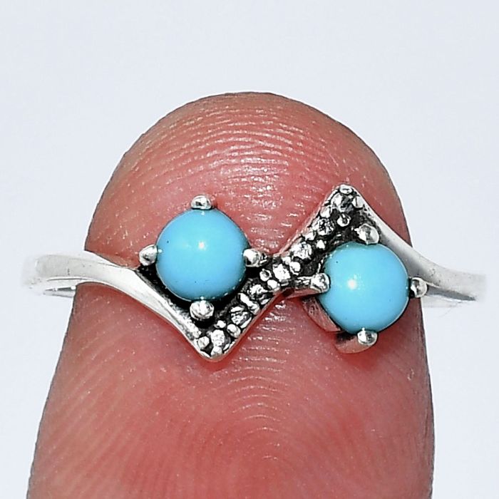 Sleeping Beauty Turquoise Ring size-8 SDR241899 R-1184, 4x4 mm