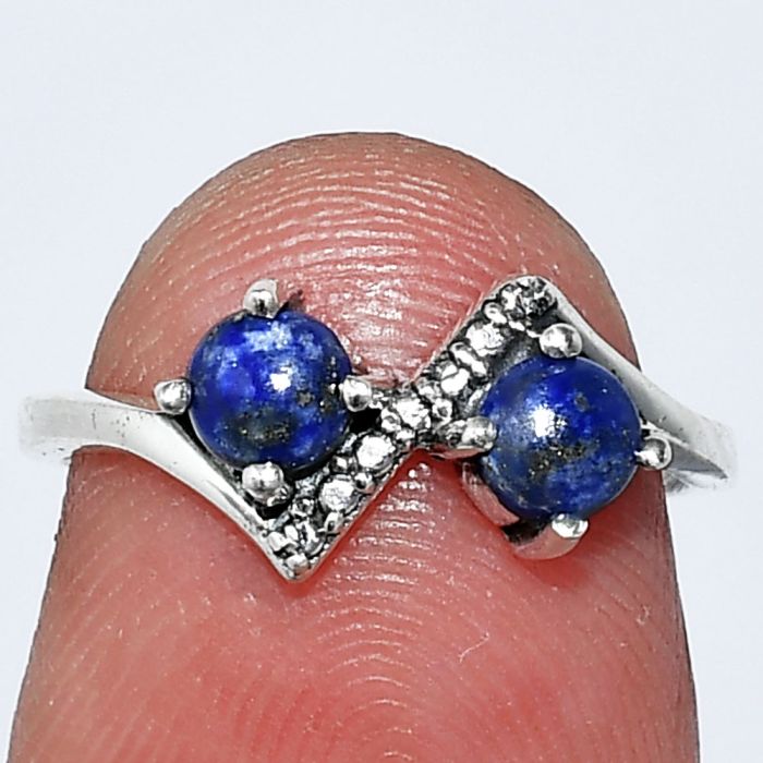 Lapis Lazuli Ring size-5 SDR241900 R-1184, 4x4 mm