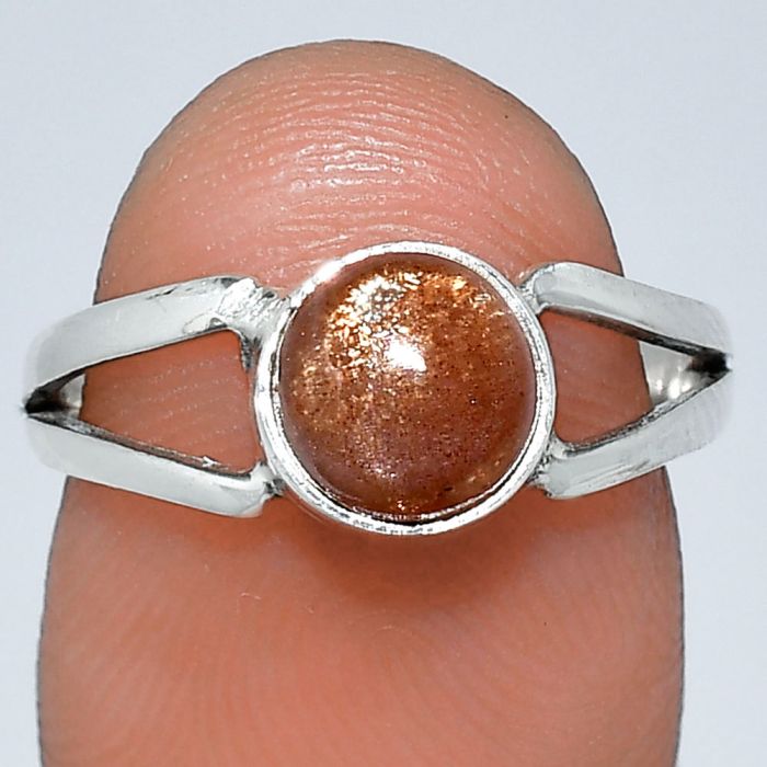 Sunstone Ring size-7 SDR242039 R-1505, 7x7 mm