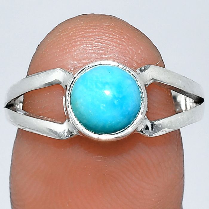 Sleeping Beauty Turquoise Ring size-8 SDR242068 R-1505, 7x7 mm