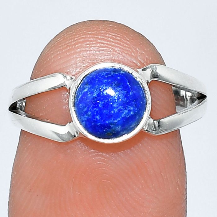 Lapis Lazuli Ring size-7.5 SDR242087 R-1505, 7x7 mm