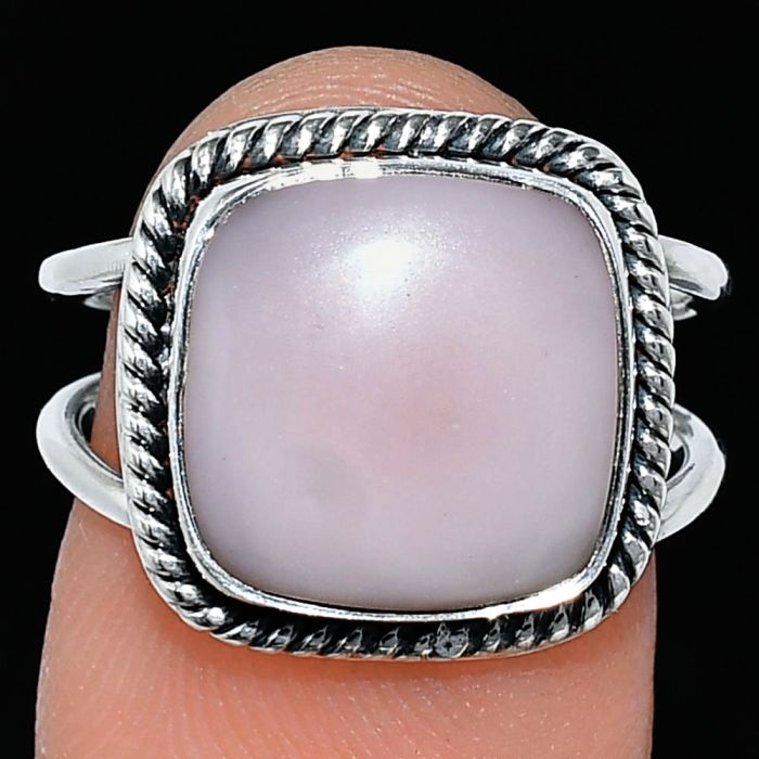 Pink Opal Ring size-7 SDR242130 R-1068, 12x12 mm