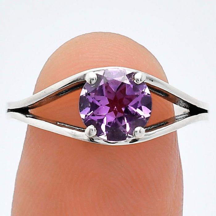 Amethyst Ring size-8 SDR242147 R-1034, 7x7 mm