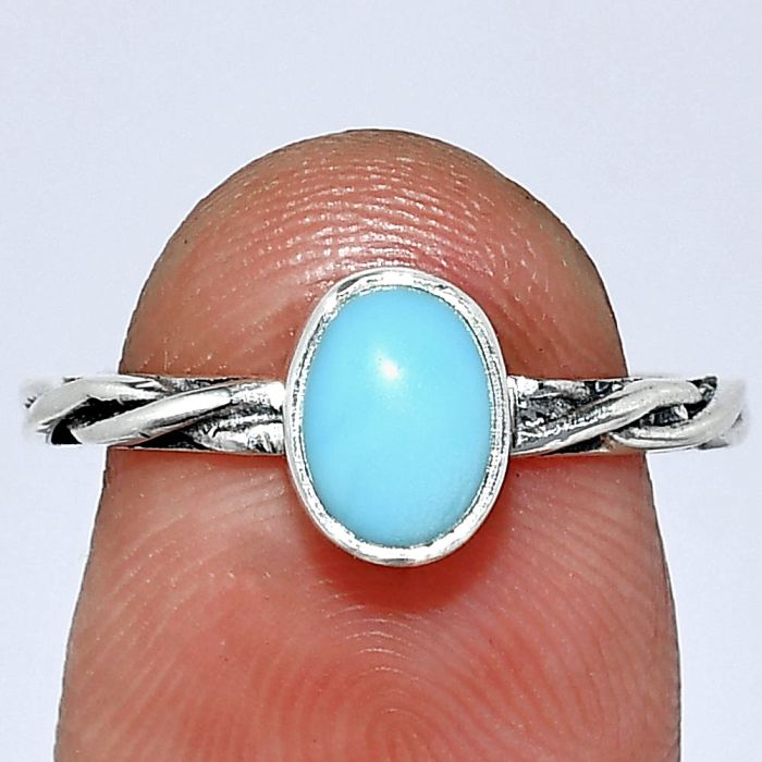 Sleeping Beauty Turquoise Ring size-6 SDR242204 R-1213, 5x7 mm