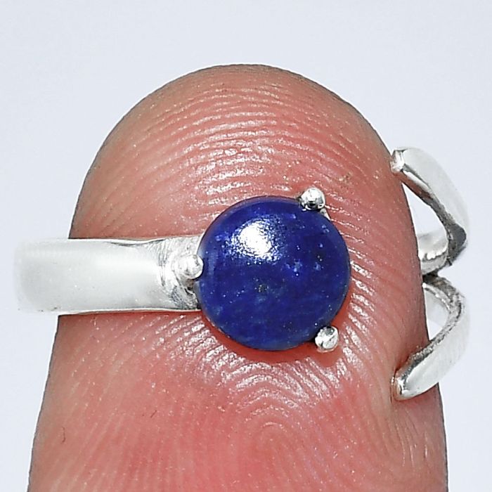 Adjustable - Lapis Lazuli Ring size-6.5 SDR242249 R-1176, 6x6 mm