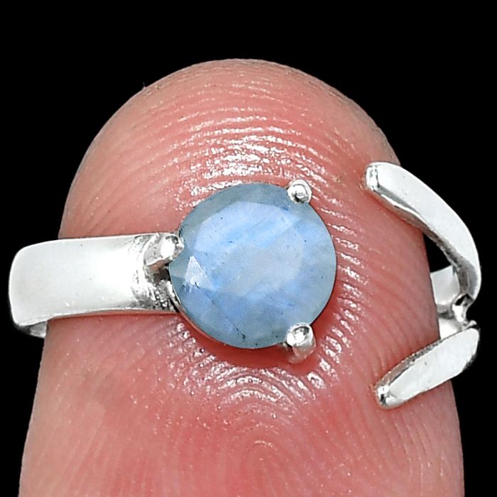 Adjustable - Faceted Rainbow Moonstone Ring size-6 SDR242272 R-1176, 6x6 mm