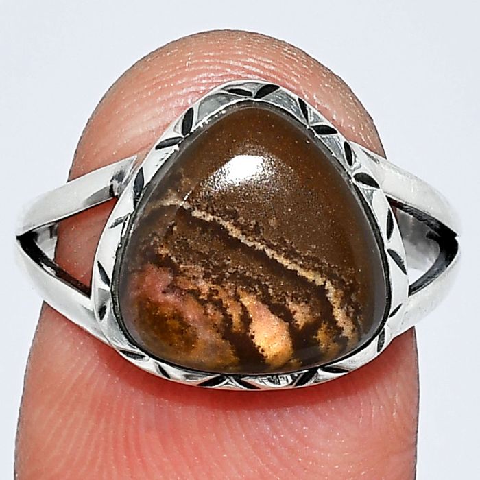 Outback Jasper Ring size-7.5 SDR242360 R-1074, 11x11 mm