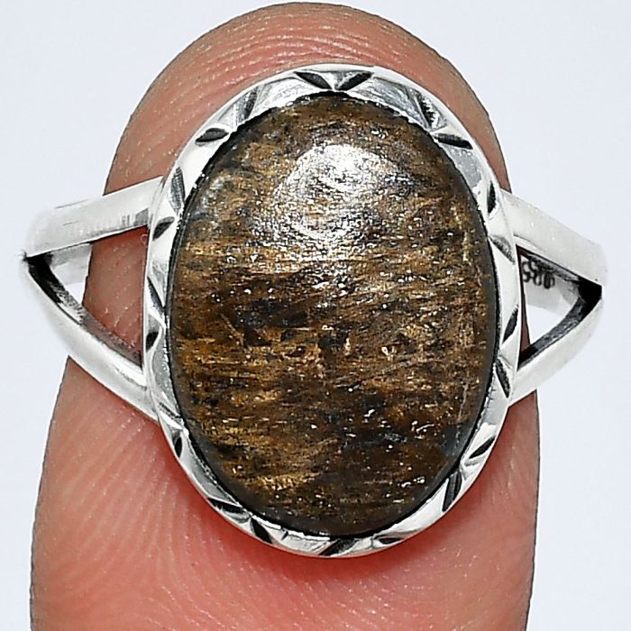 Bronzite Ring size-8.5 SDR242365 R-1074, 11x15 mm