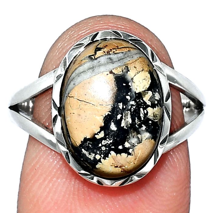 Maligano Jasper Ring size-8.5 SDR242387 R-1074, 10x14 mm