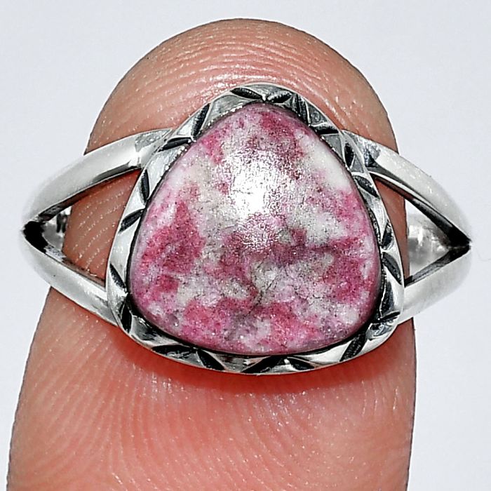 Pink Thulite Ring size-8 SDR242437 R-1074, 11x11 mm