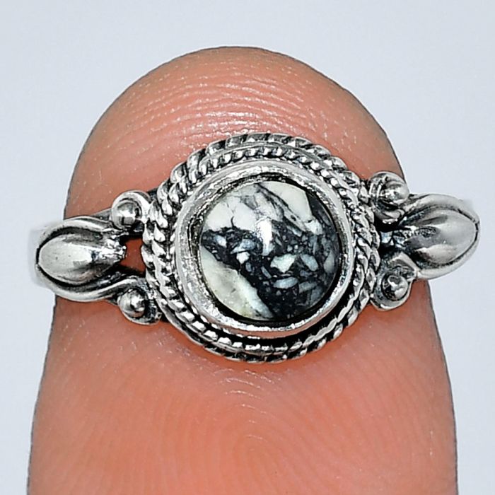 Mexican Cabbing Fossil Ring size-6 SDR242505 R-1345, 6x6 mm