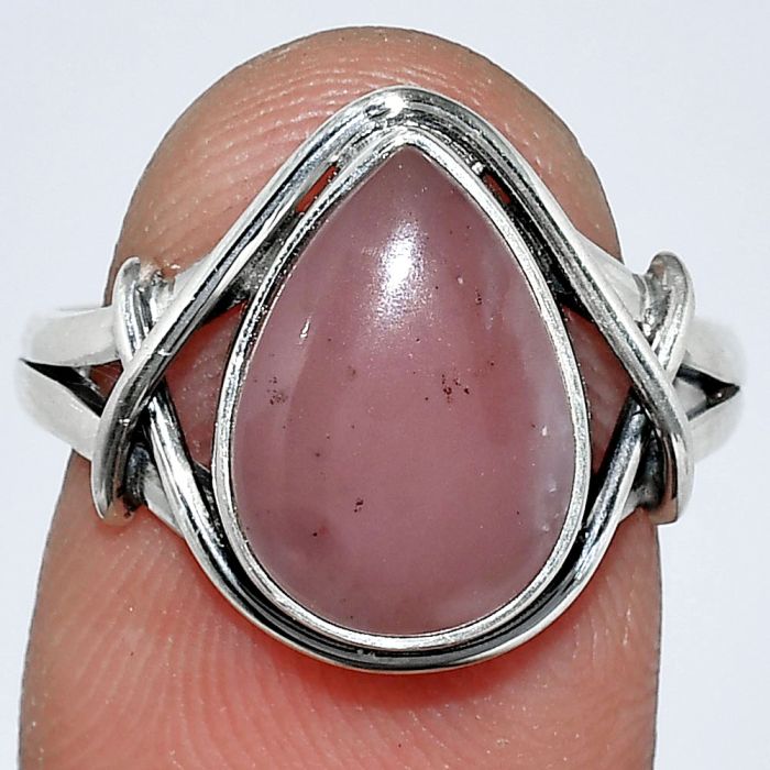 Guava Quartz Ring size-8 SDR242572 R-1054, 9x13 mm