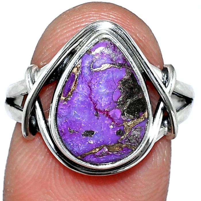 Copper Purple Turquoise Ring size-8 SDR242596 R-1054, 10x13 mm