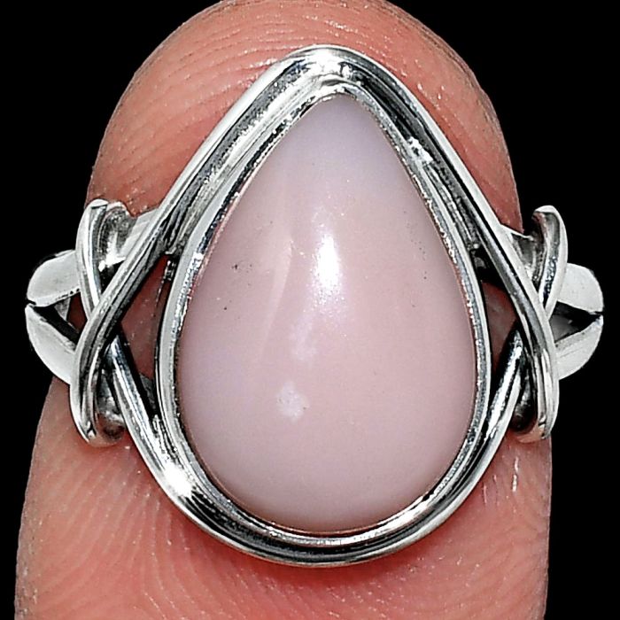 Pink Opal Ring size-7 SDR242597 R-1054, 10x14 mm