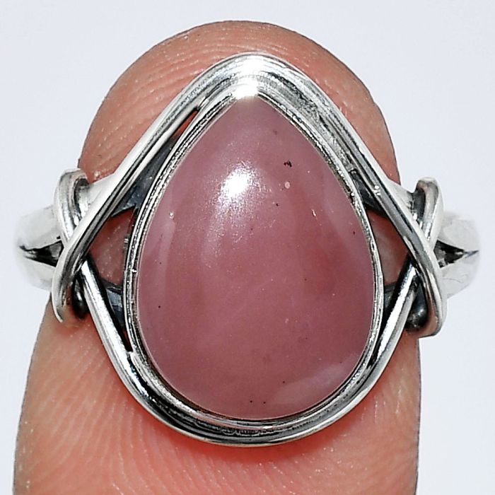 Guava Quartz Ring size-8 SDR242610 R-1054, 10x14 mm