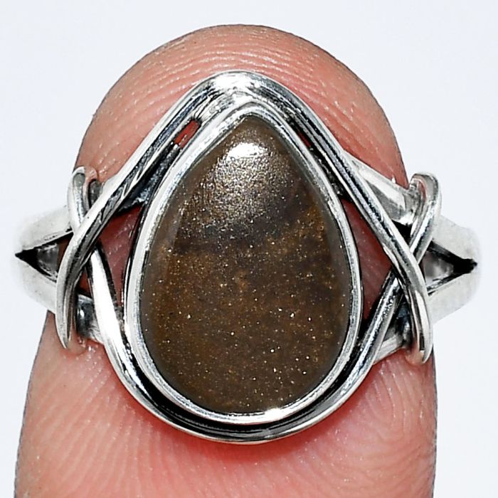 Polygram Jasper Ring size-8 SDR242630 R-1054, 9x12 mm