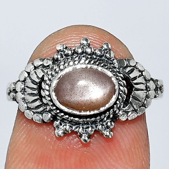 Sunstone Ring size-7 SDR242653 R-1726, 7x5 mm