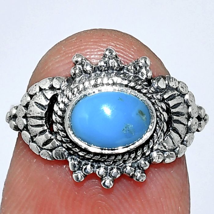 Sleeping Beauty Turquoise Ring size-5 SDR242696 R-1726, 7x5 mm