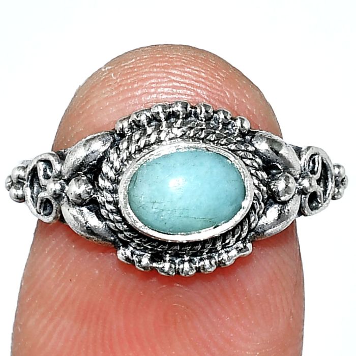 Sleeping Beauty Turquoise Ring size-7 SDR242733 R-1286, 7x5 mm