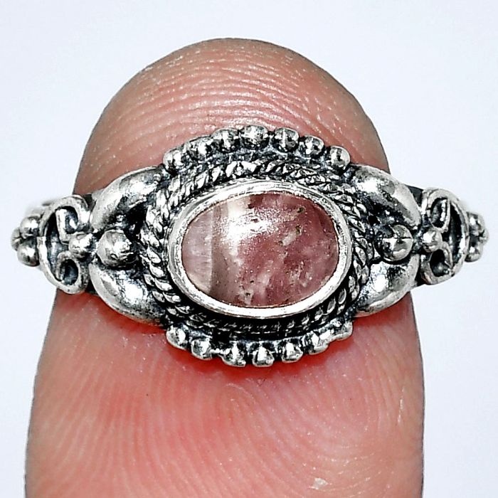 Rhodochrosite Argentina Ring size-8 SDR242784 R-1286, 7x5 mm