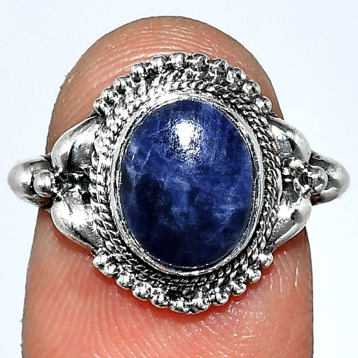 Sodalite Ring size-8 SDR242850 R-1286, 8x10 mm