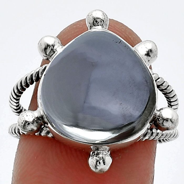 Gunmetal Ring size-8 SDR242927 R-1268, 14x14 mm