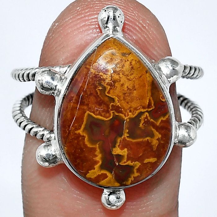 Rare Cady Mountain Agate Ring size-8.5 SDR242938 R-1268, 12x16 mm