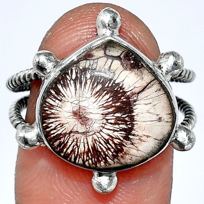 Mexican Bird Eye Ring size-8 SDR242939 R-1268, 14x14 mm