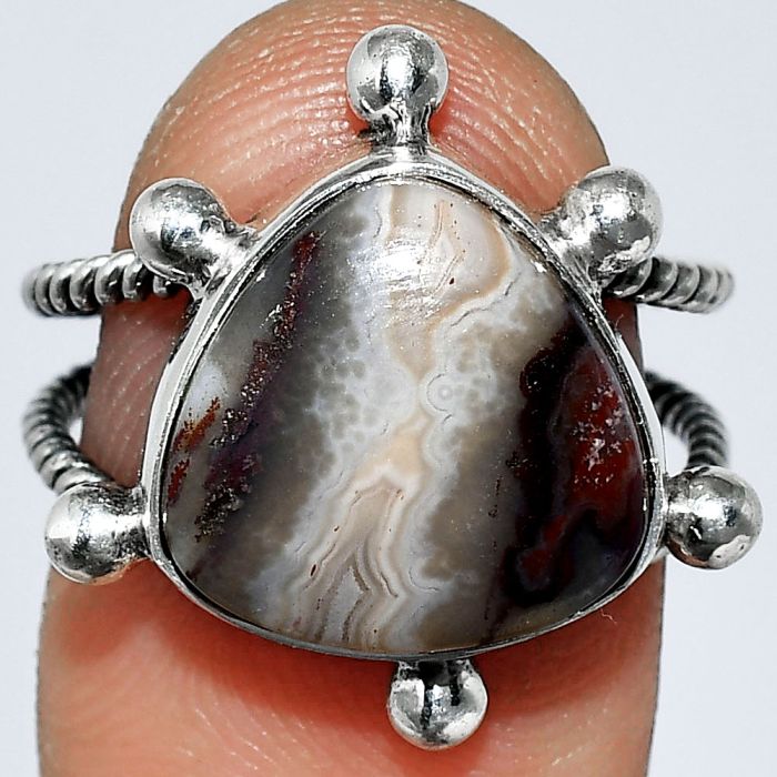 Laguna Lace Agate Ring size-7 SDR242953 R-1268, 13x13 mm