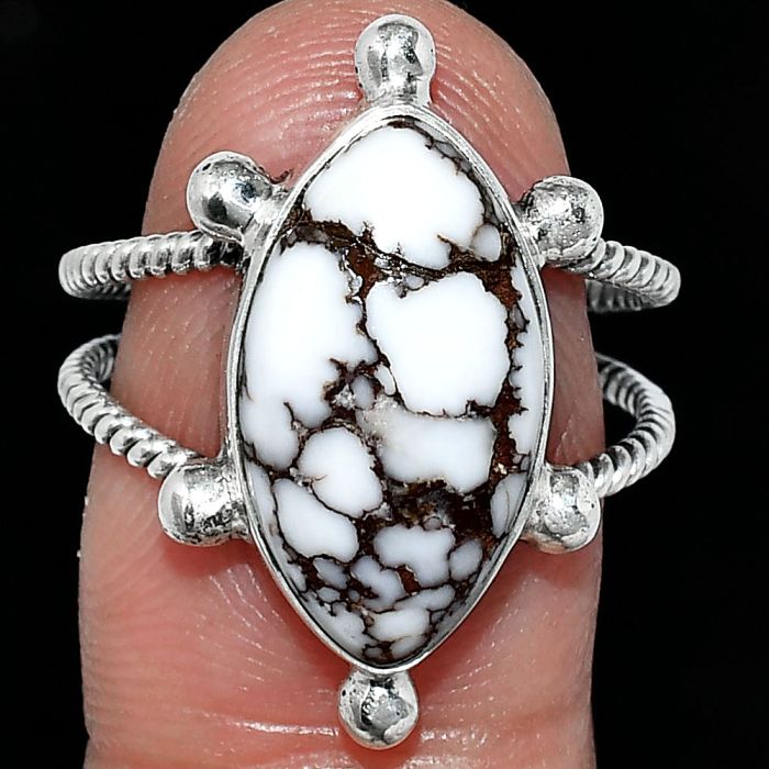 Wild Horse Jasper Ring size-8.5 SDR242968 R-1268, 10x18 mm