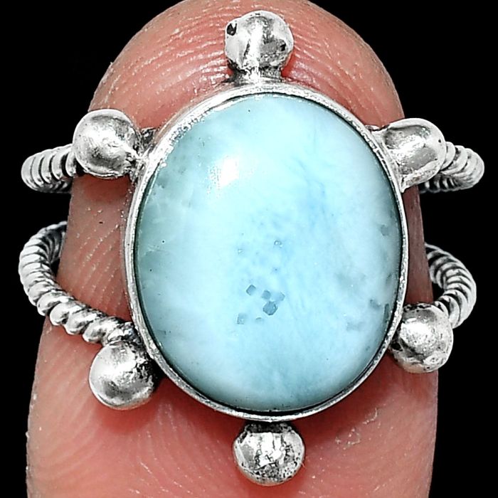 Larimar (Dominican Republic) Ring size-7 SDR242971 R-1268, 11x13 mm