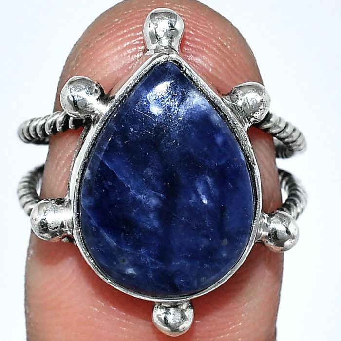 Sodalite Ring size-7 SDR243007 R-1268, 12x16 mm